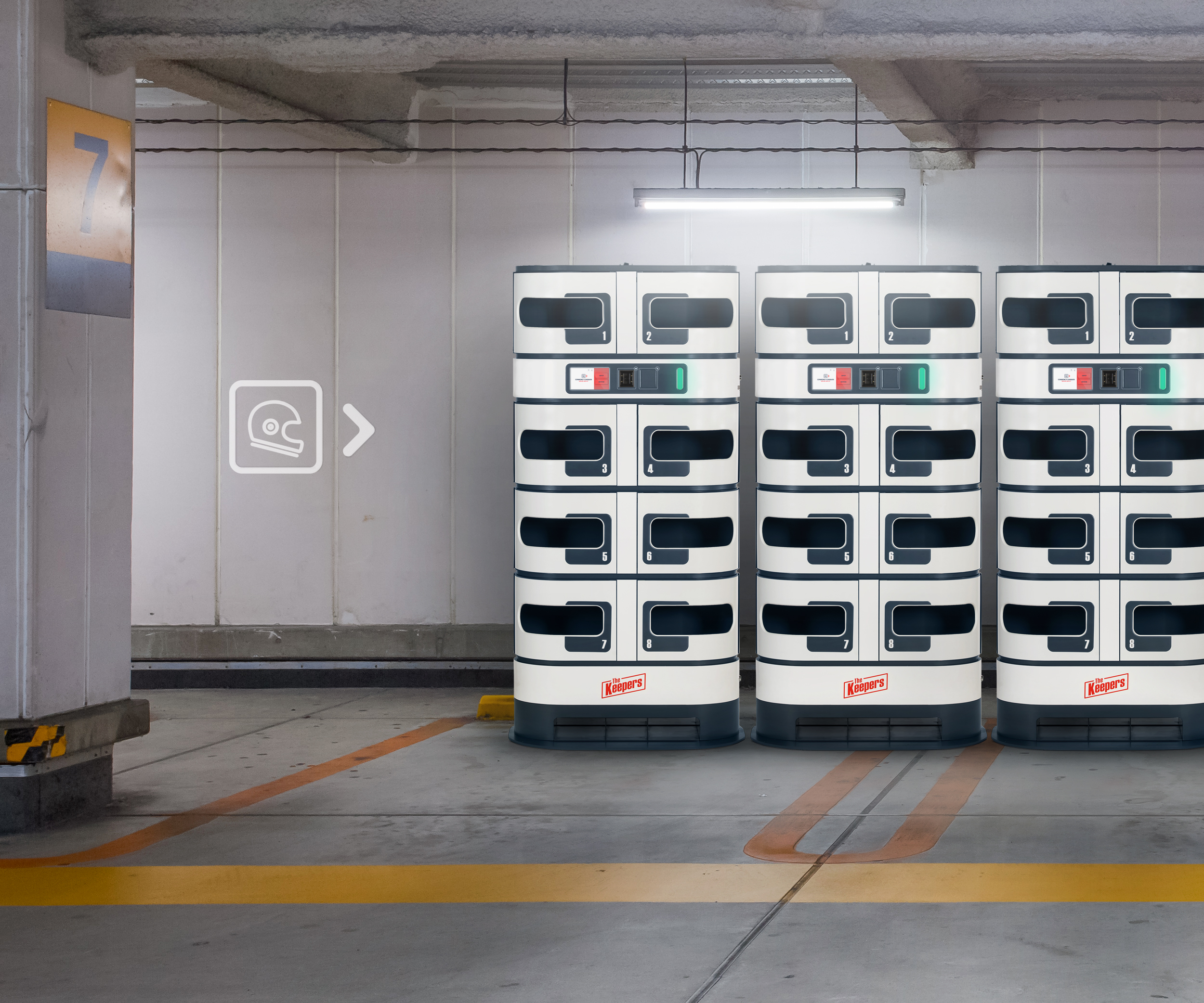 Casiers de rangement pour casques pour parkings  Casiers de rangement pour casques pour parkings
